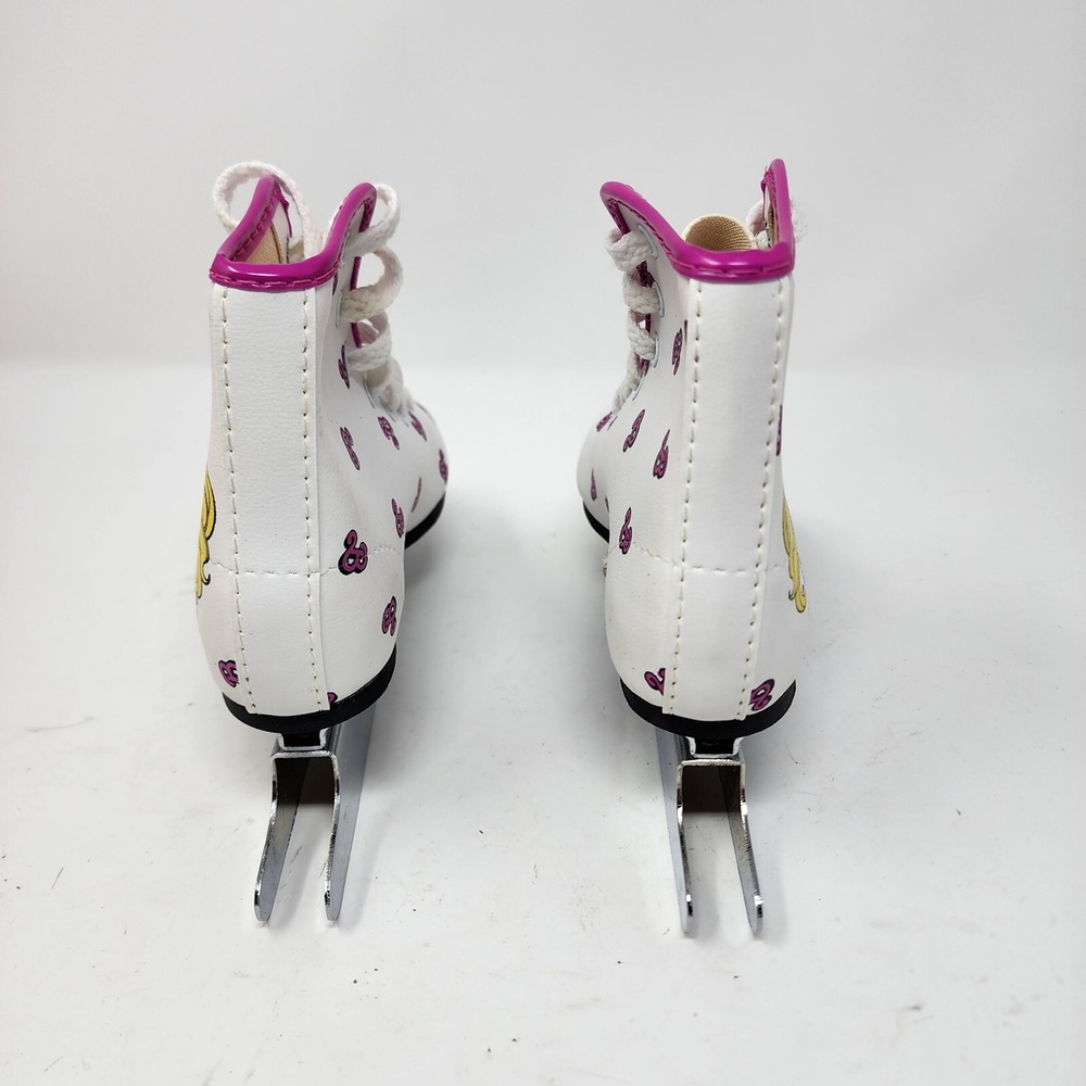 Vtg 1988 Girl's Barbie Brookfield Hyde Mattel Ice Skates Shoes Size 10 J - Picture 4 of 14